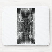 Shroud of Turin, Frontal View Negative Mouse Mat