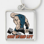Shut Up and Lift Weightlifter Keychains