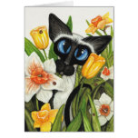 Siamese Cat Easter Spring Card