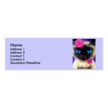 Siamese Cat Profile Card Business Card Template