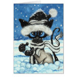 Siamese Christmas Cat by BiHrLe Card