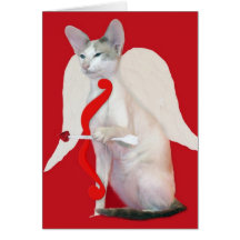 Siamese Cupid Valentine's Day Greeting Card