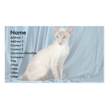 Siamese, lilac point business card template