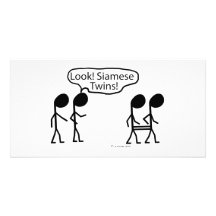 Siamese Twins Personalized Photo Card