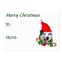 Siberian Husky Christmas Gifts Business Card Templates