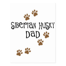 Siberian Husky Dad Post Cards