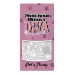 Siberian Husky Diva Personalised Photo Card
