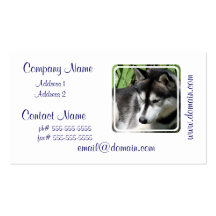 Siberian Husky Profile  Business Cards