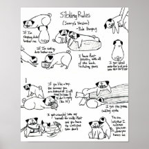 Sibling Rules (Older Pug's Version) Print