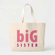 SIBLINGS COLLECTION - big sister {pink} Canvas Bags