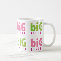 SIBLINGS COLLECTION - big sister {pink} Coffee Mugs