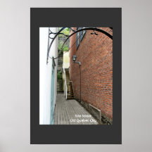 Side Street and Stairs - Old Quebec Print