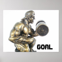 Side view of weightlifter print