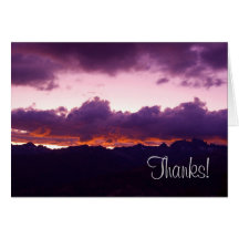 Sierra Nevada Sunset Thank You Card