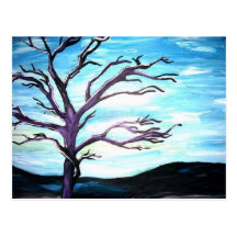 sigh blue post card