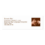 Sign Language Interpreter Business Card
