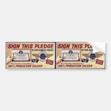 Sign This Pledge To Our Armed Forces Bumper Stickers