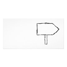 Signpost Arrow. Black and White. Photo Card