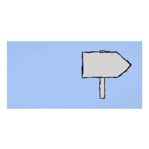 Signpost Arrow. Grey, Black and Blue. Photo Greeting Card
