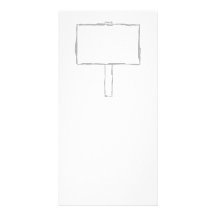 Signpost Notice. Grey and white. Personalised Photo Card