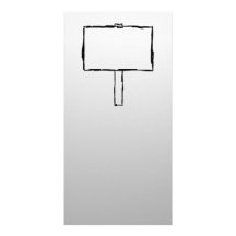 Signpost Notice Image. Black on grey. Personalised Photo Card