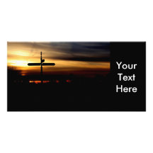 signpost sunset photo card