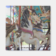 Silent Prancers Carousel Horse Magnet