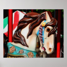 Silent Steed Carousel Horse Photography Poster
