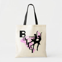 Silhouette Ballet T-shirts and Gifts Canvas Bags