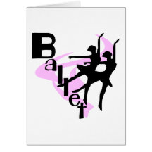 Silhouette Ballet T-shirts and Gifts Greeting Cards