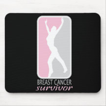 Silhouette Breast Cancer Survivor Mousepads
