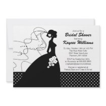 Silhouette Bride Bridal Shower Invite