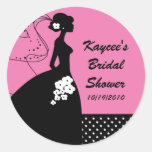 Silhouette Bride Bridal Shower Sticker