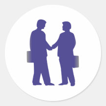 Silhouette Geschäftsmänner business men Runder Aufkleber