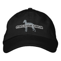 Silhouette Manchester Terrier Embroidered Hat