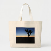 Silhouetted Joshua Tree Canvas Bags