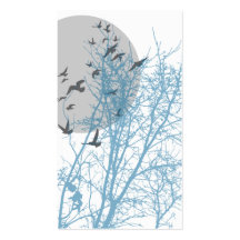 silhouscreen birds business card templates