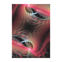 Silk Magic, Abstract fractal wallart Gallery Wrapped Canvas