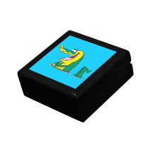 silly alligator crocodile cartoon character jewelry box