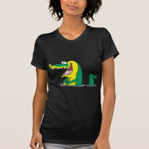 silly alligator crocodile cartoon character t shirt