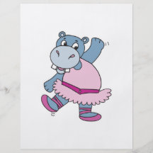 silly ballerina hippo full color flyer