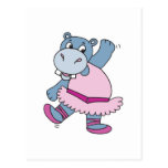 silly ballerina hippo postcards