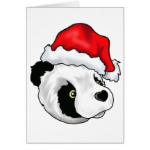 Silly Bear in a Christmas hat Card