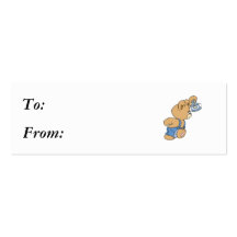 SIlly Bear with Lantern Business Card Templates