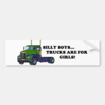 SILLY BOYS... BUMPER STICKER