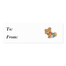 Silly Cannon Teddy Bear Business Card Template