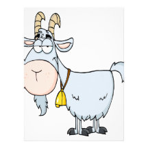 silly cartoon billy goat custom invite