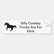 Silly Cowboy Bumper Sticker