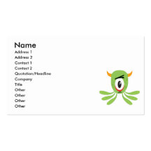 silly cyclops monster business card