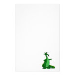 Silly Dragon Green Customized Stationery
